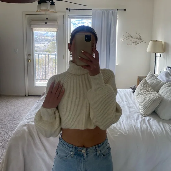 Forever 21 Cropped Turtleneck Sweater